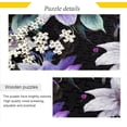 thumbnail image 2 of Dreamtimes Purple Flower Black Puzzle 1000 Pieces - Wooden Jigsaw Puzzles for Family Games - Suitable for Teenagers and Adults, 2 of 7