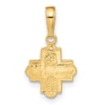 thumbnail image 4 of FJC Finejewelers 10 kt Yellow Gold Miniature Four Way Medal Charm 19 x 11 mm, 4 of 6