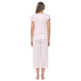 thumbnail image 4 of Casual Nights Women's Dot Short Sleeve Capri Pajama Set, 4 of 5