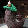 thumbnail image 4 of Creativity Reflux Incense Holder Ceramic Backflow Waterfall Smoke Incense Burner Home Decor Teahous, 4 of 5