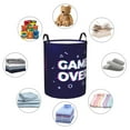thumbnail image 2 of DouZhe Waterproof Collapsible Large Laundry Baskets, Glitch Text Game Over Prints Circular Hamper with Handles, 2 of 7