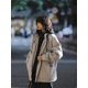 thumbnail image 4 of Parkas para mujer con capucha, acogedoras, suaves, resistentes al viento, estilo japonés, ropa de calle, versátiles, modernas, diseño de botones falsos de dos piezas, estética elegante., 4 of 6