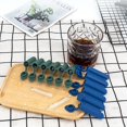 thumbnail image 5 of Plantilla de tiras de hielo de 6 compartimentos de silicona verde oscuro con tapa para uso doméstico de bebidas de hielo, 5 of 5