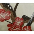 thumbnail image 4 of Plutus Cherry Blossom White Red Gray Handmade Luxury Pillow 20"L x26"W, 4 of 4