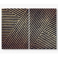 thumbnail image 3 of PixonSign Canvas Print Wall Art Set Overlapping Line Art Streaks Abstract Shapes Illustrations Modern Art Contemporary Dramatic Warm Black and Gold for Living Room, Bedroom, Office - 24"x36"x2, 3 of 5
