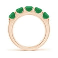 thumbnail image 2 of ANGARA Natural Shared Prong Set Half Eternity 2.25 ct Emerald Wedding Band in 14K Rose Gold for Women (Size-5mm) | May Birthstone, Birthday, Anniversary, Jewelry Gift for Women | Natural Emerald Ring, 2 of 9
