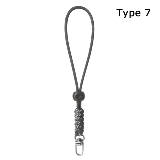 Paracord Keychain Lanyard Rotatable Buckle High Strength Parachute Cord Outdoor Backpack Key Ring Neck Hanging Rope 7