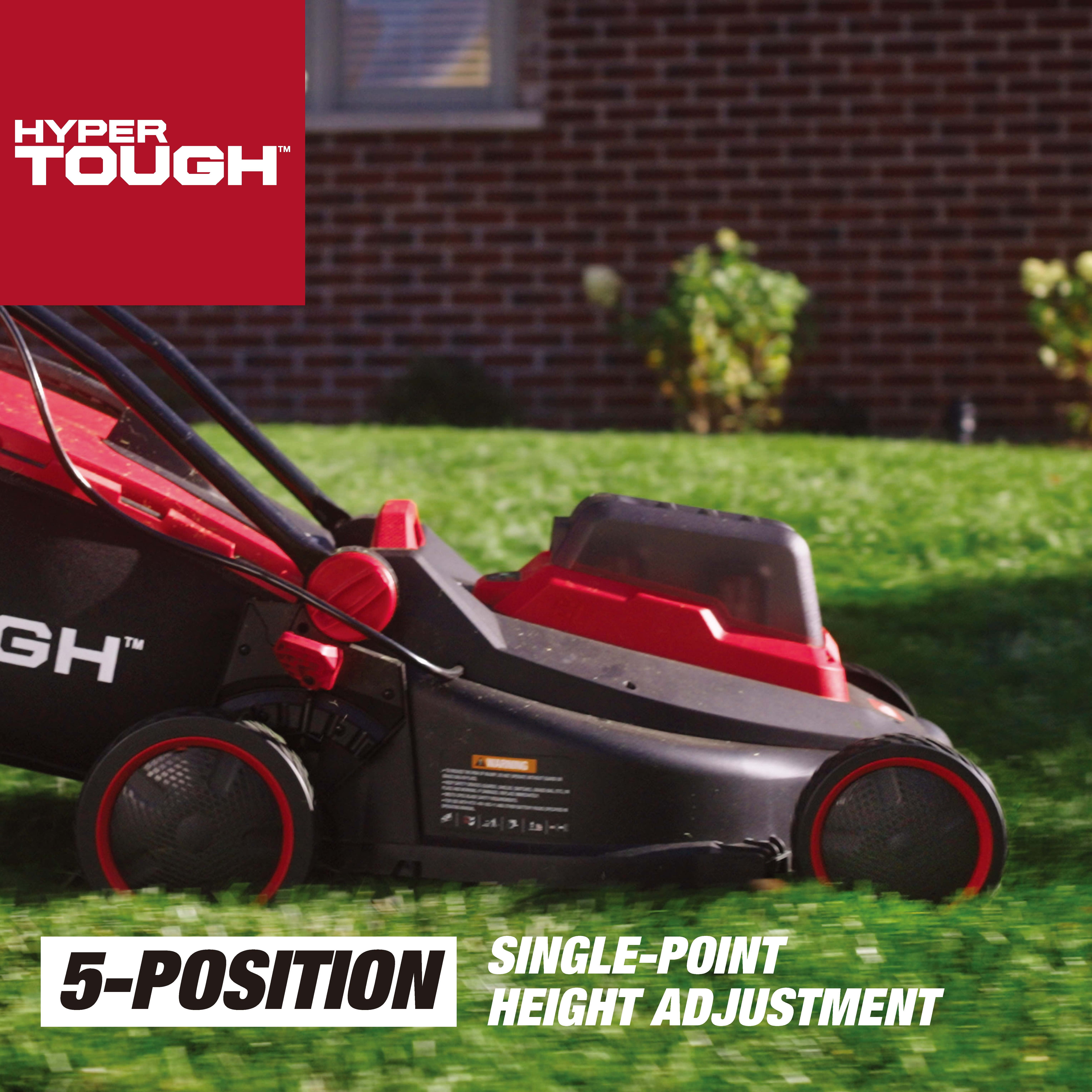 Hyper Tough 40V 18-inch Battery Powered Brushless Push Mower Kit, HT13-401-003-01