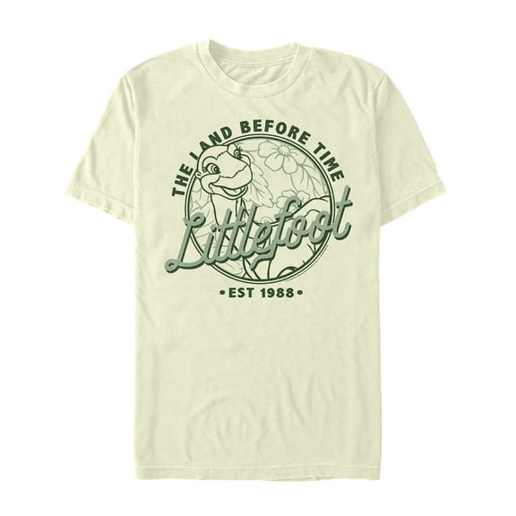 Men's The Land Before Time Littlefoot Est. 1988  Graphic Tee Beige Small