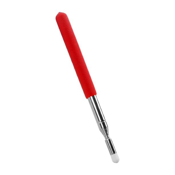 Eigraketly Pizarra ligera y portátil, palo de enseñanza escolar, puntero telescópico retráctil para profesores Material de laboratorio rojo