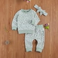 thumbnail image 5 of Douhoow 2Pcs Baby Daisy Flower Printed Suit Long Sleeve Pullover Top Long Pants, 5 of 7