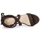 thumbnail image 4 of Sandalias Con Cordones Entrecruzadas De Tacones De Bloque Medio De Mujer Café 40, 4 of 6