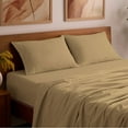 thumbnail image 7 of Mellanni 4-Piece Iconic Queen Bedsheet Set - Microfiber, 16" Deep Pocket, Cooling, Wrinkle, Fade, Stain Resistant, Gold, 7 of 7