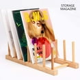 thumbnail image 2 of Vinyl Record Storage Holder Stand Rack Eco Friendly Wooden CD Display Stand, Stackable Modern CD Holder Portable Countertop Desktop Magazine Rack Record Storage Shelf - for 12" and 7" Recor, 2 of 5