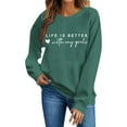 thumbnail image 6 of Busydd Valentines Tops for Women Trendy Comfy Love Heart Sweatshirt for Women Casual Long Sleeve, 6 of 6