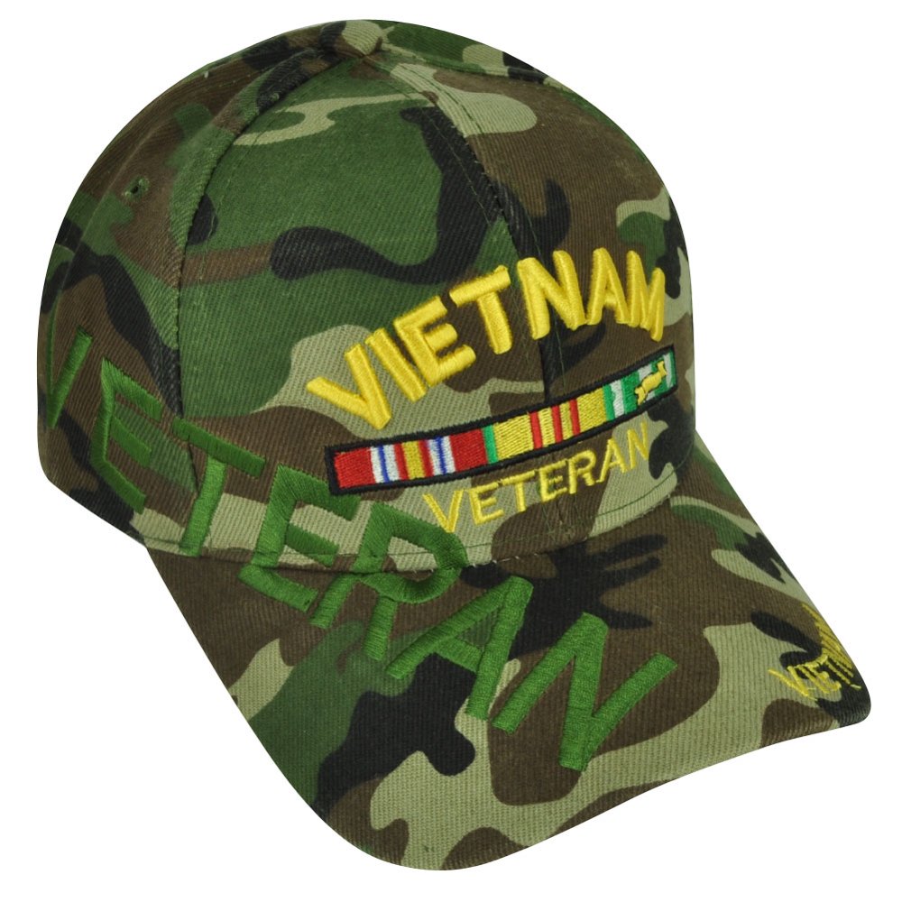 Vietnam Veteran Military Hat Cap US Soldiers Support Camouflage Camo