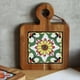 thumbnail image 3 of Posavasos bohemios de madera, manteles individuales antideslizantes para platos de café, manteles individuales cuadrados Verde amarillo, 3 of 6