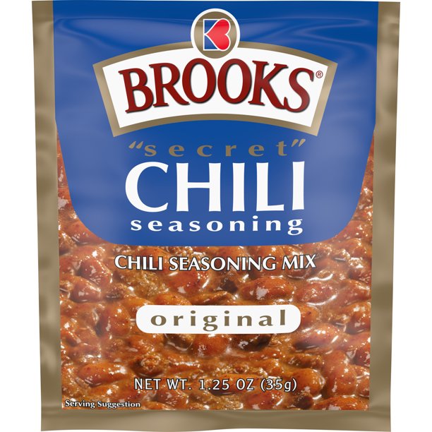Brooks Secret Chili Seasoning Mix, Original, 1.25 oz.