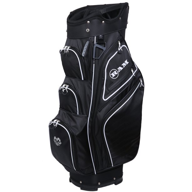 Ram Golf Accubar Cart Bag with 14 Way Full Length Divider System, Black