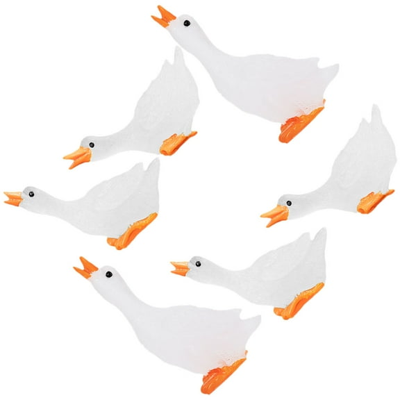 WORGEOUS  6 Pcs Plush Inflatable Costume Luminous Mini Swan Animal Toys