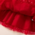 thumbnail image 7 of NAISIBABY Girls Christmas Dress, Long Sleeve Plush Sequined Mesh Holiday Party Princess Dress Red 12-18Months, 7 of 7