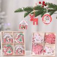 thumbnail image 4 of 12 piezas de adornos navideños de madera para decoraciones colgantes rebanadas de madera con TFixol  Multicolor y 2B, 4 of 6