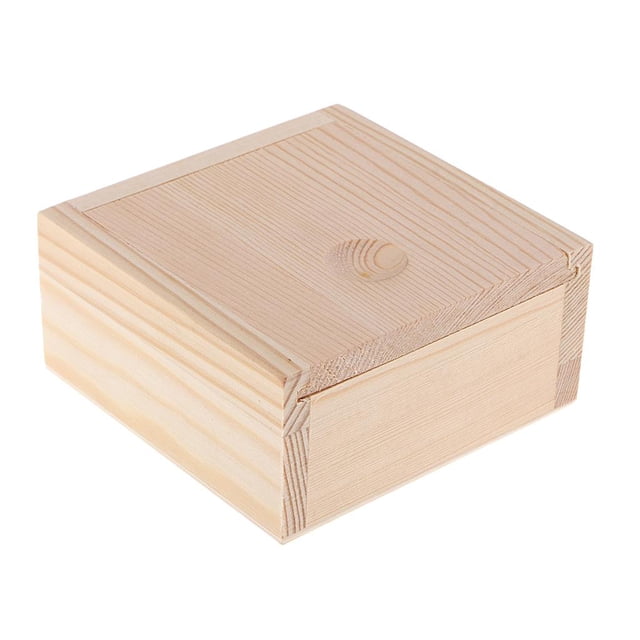 Caja de almacenamiento de madera perfecl Organizador de Sin Terminar Con tapa
