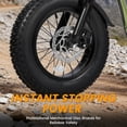 thumbnail image 5 of Adult & Teen Electric Bike – 750W Peak (1500W Max) Motor, 28 MPH, 48V 13Ah Battery, 16"x4.0" Fat Tires, 7-Speed, Front Suspension All-Terrain E-Bike, Green with Phone Bag & Lock, 5 of 9