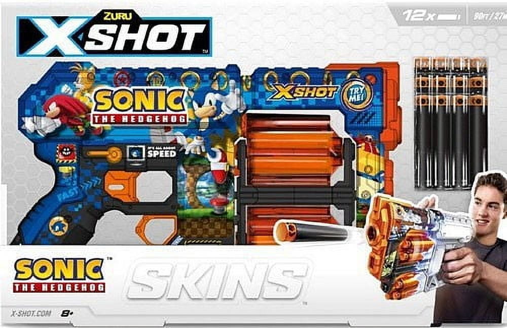 ZURU Sonic The Hedgehog Flux Hyper Spike Blaster, Single Dart Toy