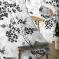 thumbnail image 5 of Black Gray Botanical Sheer Curtains 96 Inches Long 2 Panels Set, Window Sheer Curtains for Living Room/Bedroom, Vintage Nature Flower Light Filtering Rod Pocket Curtain 52'' x 96'' x 2, 5 of 7