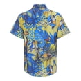 thumbnail image 2 of Camisas Para Hombre Manga Larga Negra Hombres Moda Primavera Verano Casual Manga corta Turndown Neck Impreso Camisetas Top Blusa (Orange, XXL), 2 of 5