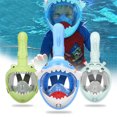 thumbnail image 3 of Anti-niebla linda tipo animal niños buceo guardacososMantenga el buceo Lindo tipo animal niños buceo cara protector de cara silicona caras portátil escudo impermeable aguas deportes deportes tipo 1 AweSitey OD002510-01B, 3 of 7