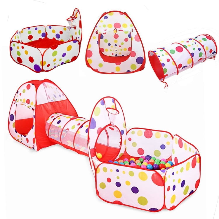 Yoobe 5pc Pop up Play Tent and Tunnels Toy Indoor & Outdoor Child Tent with Ball Pit Playhouse 