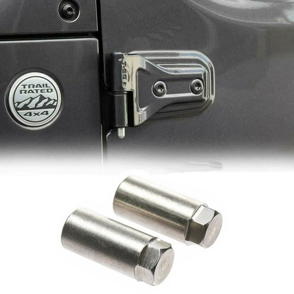 LisFaxbo 2Pcs Door Hinge Pin Bolts Guides Liner For 1997-2019 Jeep Wrangler TJ JK JL 2/4-Door