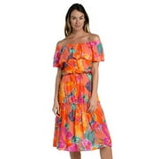 La Blanca Womens Off Shoulder Dress Swimsuit Swimwear Cover Up, Medium US