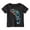 Black, variant on Toddler Boys Clothes,Children's Summer Round Neck Print Short Sleeved Shirt