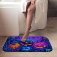 thumbnail image 4 of 1pc Halloween Pumpkins Absorbent Non-Slip Bathroom Thickened Flannel Rug Decor,Soft,Quick Drying,Suitable For Indoor/outdoor Use,Bathrooms,Bedrooms,Kitchens,Terrace,Laundry Rooms,16"x24", 4 of 9