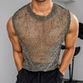 thumbnail image 2 of Men's Mesh Tank Tops Sleeveless See Through Muscle Shirt for Summer Casual Party Gym Wear Breathable Comfortable Fashion, 2 of 5