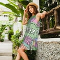 thumbnail image 2 of Fuzoiu Summer Print Women's Sleeveless Dress,Summer Dresses for Women,Casual Sundresses,Beach Sleeveless T-shirt Swing Dress with Pockets, 2 of 7
