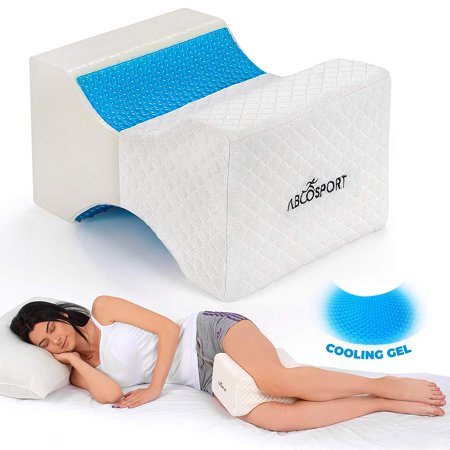 Knee Pillow with Cooling Gel - Leg Pillow Wedge for Side Sleepers, Pregnancy