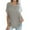 Gray, variant on Annhoo Short Sleeve Shirts for Women Casual Loose V Neck Dressy Tops Basic Solid Color Vacation Blouses Tees