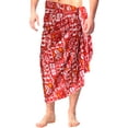 thumbnail image 3 of HAPPY BAY Men's Pareo Standard Surfing Sarong Full Beach Wrap One Size Berry, Sun Summer Vacation Aloha, 3 of 3