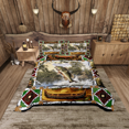 thumbnail image 1 of Erosebridal Big Pike Bass Fish Quilt Sets for Queen Size Bed, Hunting and Fishing Bed Set, Rustic Decor, Microfiber 3-Piece, 1 of 5