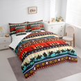 thumbnail image 3 of Castle Fairy Female Men Women Western Cowboy Twin Bedding Sets 7-Piece,Tribal Aztec Bedding Comforter Set Microfiber,Lodge Cabin Breathable Sheet Sets,Luxury Bedroom Decor,Reversible, 3 of 7