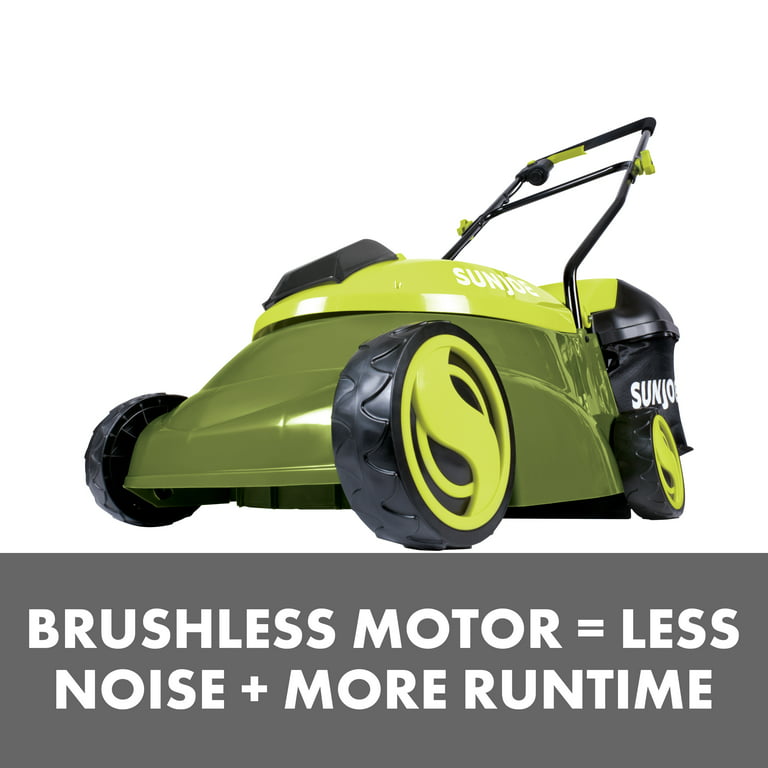 Sun Joe 28V Cordless 14 Brushless Push Lawn Mower, 3-Position, 4.0-Ah 
