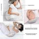 thumbnail image 3 of Almohada de embarazo, almohada de maternidad con cuña escalonada para embarazadas, con fundas ajustables, desmontables y lavables, cojín de apoyo para el vientre., 3 of 4