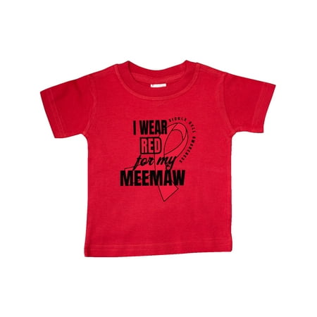 

Inktastic Sickle Cell Awareness I Wear Red For My Meemaw Gift Baby Boy or Baby Girl T-Shirt