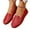 Red, variant on Lovskoo Women's Leather Flats Shoes Leisure Loafers Shoes Slip On Work Shoes Comfort Walking Shoes White