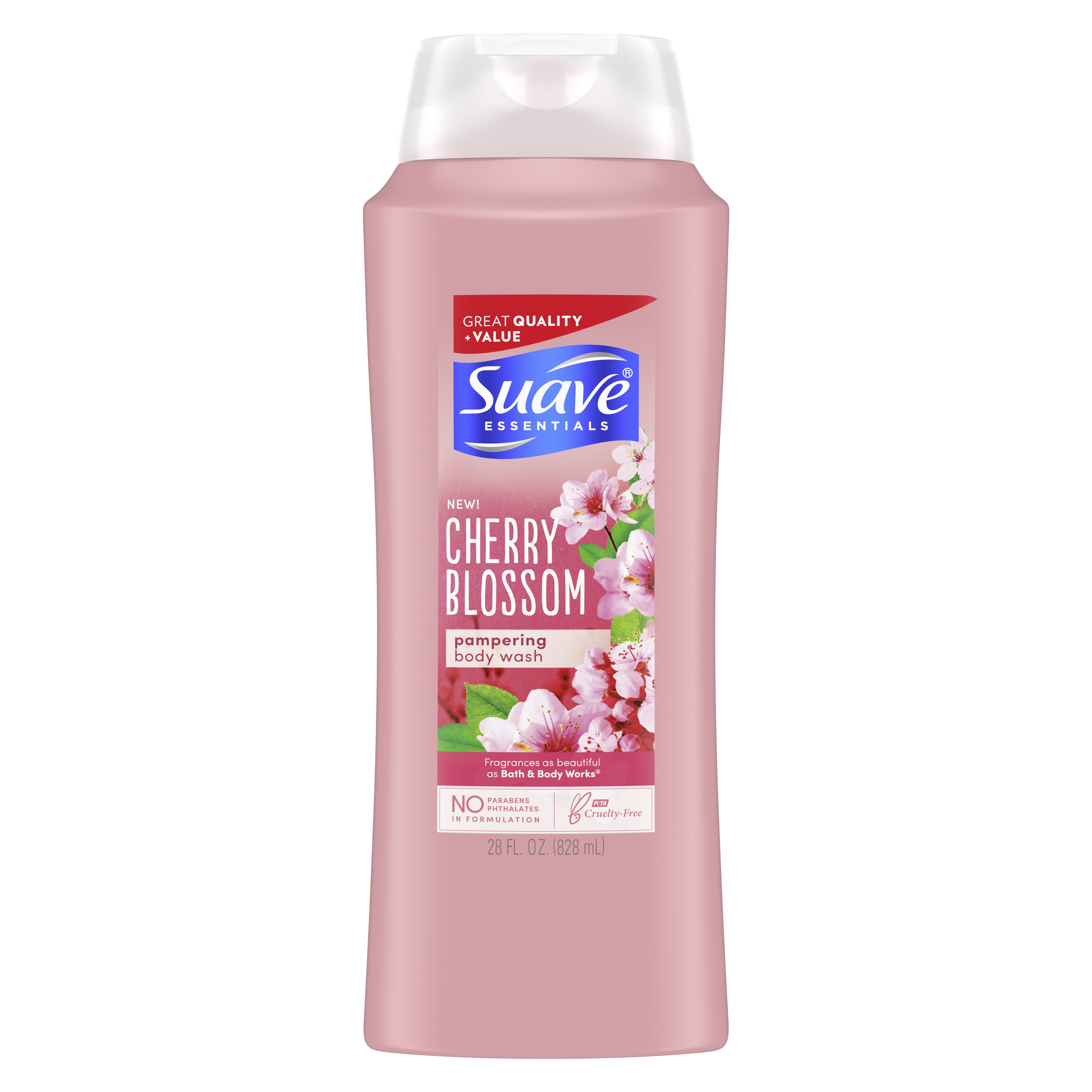Suave Essentials Body Wash Wild Cherry Blossom, 28 fl. Oz. Walmart