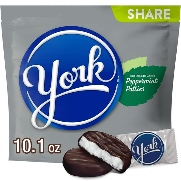 York Dark Chocolate Peppermint Patties Candy, Share Pack 10.1 oz